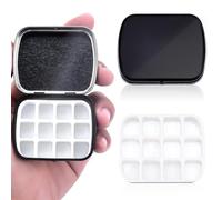 Ouligay 1 Pcs Empty Paint Tins Mini Watercolour Palette Multifunctional Travel Paint Palette Box for Gouache Acrylic Watercolor Oil Paint