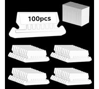 Ouligay 100PCS Suspension File Tabs for Hanging Folders Filing Cabinet Suspension Files for Quick Identification, Transparent Hanging Folder Tabs with Paper Inserts