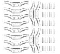 Ouligay 12 Pcs Blind Cord Holder Clear Cord Cleat Plastic Transparent Blind Accessories Hooks with Screws for Window Blinds Curtains Sun Shades Ropes Pull Rope Winders