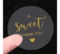 Ouligay 120pcs Thank You Stickers, 2 Inch A Sweet Thank You Stickers for Gift Wrapping 5cm Round Gift Sticker Labels Envelope Seals for Small Business DIY Craft Wedding Baby Shower Birthday