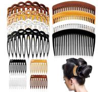Ouligay 12Pcs Hair Combs Slides Hair Side Combs Plastic French Twist Decorative Hair Accessories for Girls Women Bridal Wedding