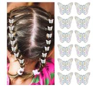 Ouligay 12pcs Mini Butterfly Hair Clips for Girls, Small Butterfly Claw Hair Clips, Beautiful Tiny Butterfly Claw Clips, Sparkly Colorful Hair Accessories for Girls and Women(Glitter Color)