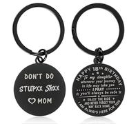 Ouligay 18 Keyring Daughter Gifts for Girls, Graduation 18th Birthday Gifts for 18 Year Old Teens Girl, Daughter Gift from Mom, Sweet 18th Keyring from Mom, New Driver Gift for Teenager