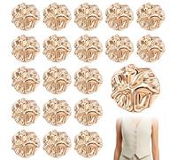 Ouligay 18PCS Gold Buttons for Blazer Irregular Shape Metal Buttons Vintage Brass Shank Button Zinc Alloy Sewing Button for Suit Coat Shirt Jackets Craft 0.91in