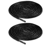 Ouligay 2 Pairs Round Black Glitter Shoe Laces for Trainers 5mm Wide Glitter Sparkle Metallic Bling Shoelace Bling Shoe Strings 47 Inch Shinny Shoelaces for Adult Kids 120cm