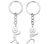 Ouligay 2 Pcs Funny Keychain,Middle Finger Keyring,Matching Keychains,Cool Gifts for Women,Personalized Distance Friendship Gifts for Couple Friends Brothers