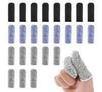 Ouligay 24Pcs Finger Cots Cut Resistant Finger Protectors Finger Gloves Thumb Protector Finger Sleeve Protectors for Garden, Kitchen, Work, Sculpture