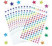 Ouligay 2700 PCS 0.3" Small Star Stickers for Kids Reward, Colorful Holographic Stickers Sparkly Mini Star Sticker for Behavior Chart, Student Planner, School Classroom Teacher Supplies, DIY