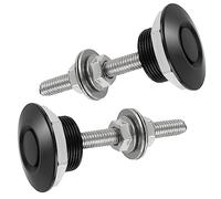 Ouligay 2Pcs Quick Release Latch Universal Aluminum Vehicle Hood Pins Release Push Button Bumper Quick Release Lock Latch Bumper Push Button Bonnet Quick Latch Hood Pins License Plate Lock Clip