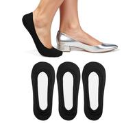 Ouligay 3 Pairs No Show Socks Women, Black Thin Nylon Socks for Flats Non Slip, Liner Sock for Spring Summer, No See Invisible Sock for Women Men