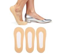 Ouligay 3 Pairs No Show Socks Women,Thin Nylon Socks for Flats Non Slip,No See Invisible Sock for Women,Liner Sock for Spring Summer(Skin Color)