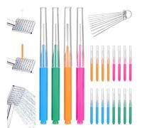 Ouligay 30pcs Shower Head Cleaning Tool Shower Head Cleaner Picks & Shower Cleaner Unclogger Tool for Small Gaps and Holes Includes 20 Small Cleaning Brushes & 10 Stainless Steel Picks