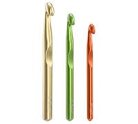 Ouligay 3PCS Large Crochet Hook 10mm 12mm 15mm Ergonomic Crochet Hooks Big Huge Crochet Hooks for Chunky Yarn Crochet Needles for Blanket/Throw/Shawl Projects, DIY Craft Gift