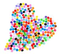 Ouligay 500pcs Small Pom Poms for Crafts, 1.5cm Mini Tiny Pompoms for Craft, 0.59 Inch Fuzzy Fluffy Pom Poms Balls Assorted for DIY Art Decorations Accessories
