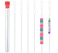 Ouligay 6 Pcs Beading Needles for Jewelry Making, Twist Bead Threader, Collapsible Big Eye Bead Needle, Beading Supplies Tool for Beaded Bracelets, Necklaces, DIY Handmade
