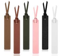 Ouligay 6 Pcs Leather Bookmark,Cool Book Marks for Reading Men,Personalized Bookmark,Reading Accessories for Book Lovers,Gift for Men Teacher and Student Office School Library Bookstore(Retro Style)
