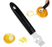 Ouligay Lemon Zester Tool,Channel Knife,Lemon Peeler,Lemon Bar Tools,Stainless Steel Bartender Accessories for Cocktail Garnish Citrus Lemon,Bar Accessories for The Home Bar Set(Multifunctional)