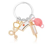 Ouligay Nurse Gifts Keyring for Women Nursing Student School Nurse Graduation Gifts Paramedic Medical Nurses Day Week Thank You Gift for Nurses Accessories Midwife Vet Veterinary Doctor