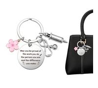 Ouligay Nurse Keyring Gifts for Women Nursing Gift School Student Nurses Graduation Future Medical Practitioner Female Registered Midwife Paramedic Vet Nurse Appreciation Nurses Day W ifts