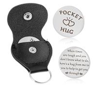 Ouligay Pocket Hug Keyring Encouragement Gift for Women Men Best Friend Birthday Graduation Gifts for Women Friendship Inspirational Support Gift for Bestfriend Bff Bestie