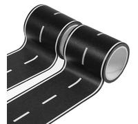 Ouligay Road Tape for Toy Cars, Race Track Tape, 2pcs Black Roadway, Easy Stick & Tear, No Residue, Perfect for Kids' Racing Parties