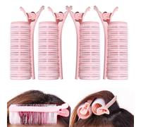 Ouliget 2 in 1 Bangs Hair Rollers with Clip Hair Styling Clips Set,Volumizing Hair Clips Root Lifting Clips,Portable Bangs Curler DIY Hair Volume Clip for Fluffy Hairstyles,4 PCS