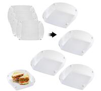 OULIGET Collapsible Plate Set of 4,Portable Camping Tableware,Snapfold Plastic Plate,Food Grade Material Free Folding for Outdoor Camping Hiking Family Picnic Gatherings Business.
