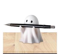 OULIGET Cute Ghost Pen Holder,Halloween Ghosts Resin Figurine Decoration,Adorable Pencil Stand,Humorous Desktop Art Piece for Indoor Halloween Party Tabletop Home Shelf