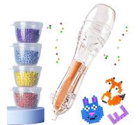 Ouliget Fuse Beads Pen for 2.6mm Beads,Fuse Beads Tool Dispenser with Storage Case, Bead Positioning Helper for Pegboard,Time Saving Precision Placement for Melty Beads Crafting