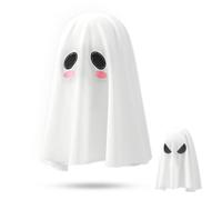 OULIGET Ghost Costume for Women,Double Sided Ghost Hood,Halloween Veil Head Cover with Mesh Eyes for Cosplay Role Play Party