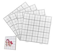 Ouliget Grid Lines Fuse Beads Pegboards Kits,2.6mm Spliceable Iron Beads Boards,Large Square Plastic Perler Bead Tray for DIY Make Craft,4 Pieces