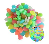 OULIGET Luminous Pebble Stones,Colorful Glowing Pebbles,Glow in The Dark Rocks,50 Pieces,Mixd Color.