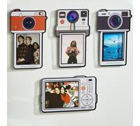 OULIGET Magnetic Photo Frame Refrigerator for Fujifilm Instax Mini Instant Polaroid Go Instant Film Display,2x2 inch,Photo Magnets for Refrigerator Gifts Back to School Locker Gift,4 Pieces