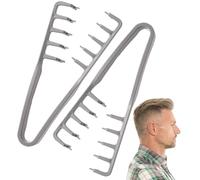 Ouliget Men Pompadour Hairstyling Comb,Professional Wide Teeth Texture Comb for Slicked Back Hairstyle,Hair Brushes for Barber Hairdressing Hair Pick Combs,Grey