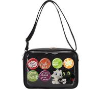 OULIGET Pins Display Single Shoulder Crossbody Bag,Cute Tote Bag Messenger Bag for Anime DIY Display, Black, Large compartment