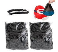 OULIGET Potty Chair Liners with Elastic, Portable Potty Training Bags, Potty Refill Liners Disposable for Toddlers Kids and Baby,Toilet Seat Cover,17x8Inches,Black,200pieces