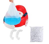 OULIGET Potty Chair Liners with Elastic, Portable Potty Training Bags, Potty Refill Liners Disposable for Toddlers Kids and Baby,Toilet Seat Cover,17x8Inches,Clear,50pieces