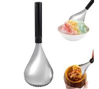 Ouliget Serrated Ice Crusher Spoon,Multipurpose Metal Ice Scoop Ice Cream Scoop for Smoothies Shaved Ice Frozen Cocktails,Fruit Corer Scraper Pumpkin Scooper Tool