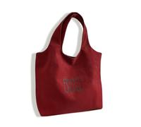 OULIGET Slouchy Tote Bag with Letter Print,Leather Stylish Large Capacity Shoulder Purses for Women,Soft Casual Hobo Handbag, Red