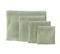OULIGET Snap Closure Pouches Makeup Bags for Women,Elastic Open Close Storage Bag Travel Storage Bag,Waterproof Organizer Pouch for Lipstick Cosmetics Headphones Jewelry,4 Pieces, Green, Small Purse