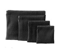 OULIGET Snap Closure Pouches Makeup Bags for Women,Elastic Open Close Storage Bag Travel Storage Bag,Waterproof Organizer Pouch for Lipstick Cosmetics Headphones Jewelry,4 Pieces, Black