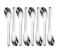 OULIGET Thick Heavy weight Dinner Soup Spoons,Stainless Steel Tablespoons,Chinese Silver Spoon,Heavy Duty Asian Thick Long Handle Spoons,7.1 inches,Set of 8