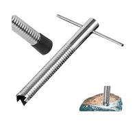 OULIGET Winter Fishing Ice Drill,Outdoor Camping Spiral Nail Ice Augers,Portable Outdoor Winter Camping ICY Drill Tool Stainless Steel for ICY Angling,1 Piece