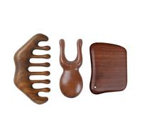 OULIGET Wood Gua Sha Massage Tools Set,Scraping Scalp Massage Comb, Wooden Gua Sha Scraping Tools,3 Pieces.