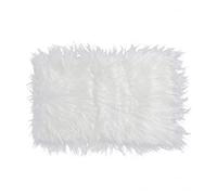OULII Baby Photo Props Soft Fur Quilt Photographic Mat DIY Newborn Baby Photography Wrap-Baby Photo Props Favors (White)