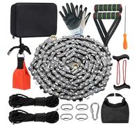 Oulisen Rope Saw 55 inch High Limb Rope Saw with 70 Sharp Teeth, Rope Saw Tree Saw High Limb Both Sides, Pocket chainsaw