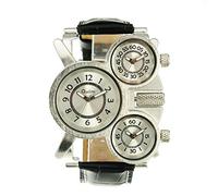 Oulm Men's Quartz Watch with Movement/compass/thermometer Dial (White)