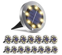 OULONGER Solar Ground Lights 16Pack, Garden Solar Outdoor Waterproof Pathway Bright In-Ground Lights Outdoor Lighting Decor for Lawn, Patio, Yard, Driveway,Walkway Warm Light
