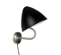 Oulu Wall Lamp Black/ Brushed Steel
