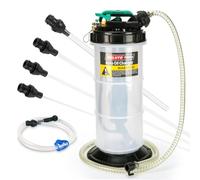 OULUTO 5.3L Manual Pneumatic Fluid Extractor, Automotive Oil Extractor Pump Oil Vacuum Changer with 6 Pcs Brake Bleeding Hose